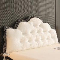 2025 New Style Wooden Bedside Pillow Children's Bed Soft Back Protection Phone Play Cushion Crown Shape Nordic Style Bedroom