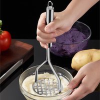 Stainless Steel Kitchen Gadget Creative Mud Press Masher Puree Juice Maker Potato Crusher Pusher Fruit Tools for Cocina Cozinha