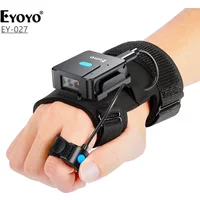 Eyoyo 2D-Bluetooth-Barcode-Scanner, tragbarer Handschuh-Scanner, linke und rechte Hand, tragbar, 1D QR Patable Finger, kabelloser Barcode-Leser