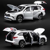 1:32 Scale Highlander GR86 Sports Car Model Toy Metal Diecast Pull Back Miniature Vehicle Sound Light Models Collection Gift Boy