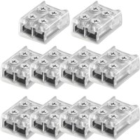 8mm 10mm Led Strip Adapter Cable 8mm LED Strip Connector Secure Cable Connection Versatile LED Compatibility 10 Pieces Connector