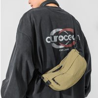 Japanese-Style Waterproof Lightweight Nylon Crossbody Small Bag, Casual Multi-Pocket Unisex Phone Bag, Trendy Small Square Bag for Hiking and Shopping