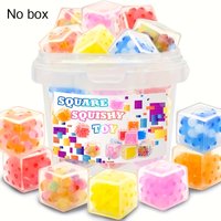 12pcs Party Gift Set, Cube-shaped Squeeze Balls, Soft Balls, Squeezable Balls, Bulk Soft Balls, Entertainment Gifts,Party Favors