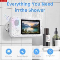 Shower Phone Holder For Bathroom Kitchen Waterproof Phone Cover Wireless Bluetooth Speaker Wall Mount 360° Rotation Phone Box