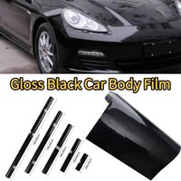 Gloss Black Car Body Film Vinyl Wrap Self Adhesive Sticker Bubble Free Piano Glossy Foil for Mirror Window Trim Auto Accessories