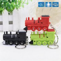 Light-up Sound Making Mini Train Keychain, LED Glowing Pendant, Cute Kids Jewelry Ornament