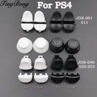 1Set L1 R1 R2 L2 Trigger Buttons For PS4 Pro Slim JDS JDM 055 050 040 011 010 001 Controller Thumbstick Caps+Rubber Pad For PS4