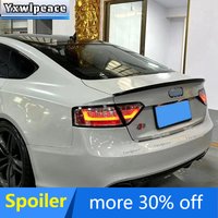 For AUDI A5 S5 RS5 B8 4 Doors 2009 2010 2011 2012 13 14 2015 2016 ABS Glossy Black Carbon Fiber Look Car Rear Trunk Lip Spoiler