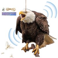 Bird Repel With Bells Owl Scarecrow Rectangle Hanging Fake Bird Scare Device Waterproof Bird Repeller Scare Birds Away Decor
