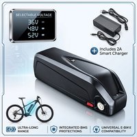 AliExpress EXALZ Hailong E-Bike Battery 36V 48V 52V 18650 Rechargeable Lithium Pack for Bafang BBS02 BBSHD Motor High Power BMS + Charger
