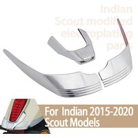 Motorcycle Rear Fender Tip Trim Cover Black Chrome Splash Guard Tail End Decorative Accessories For Indian Scout Sixty 2015-2023