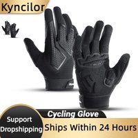 Gants de cyclisme antidérapants à doigts longs, absorbant les chocs, pour hommes, protection solaire respirante, pour écran tactile, pour l'équitation, printemps et été