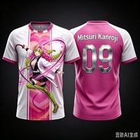 2026 Sommer Demon Slayer Blade Ganlu Tempel Glas 3D-gedrucktes KI-Trikot T-Shirt – Lässige Übergröße Edition