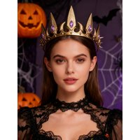 Queen's Court Retro Crown Stylish Metal Headwear for Men and Women Similar to Snow White and the Hunter Stepmother's Crown