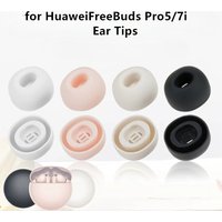 4 Pairs Silicone Eartips for Huawei FreeBuds 7i & Pro 5, Anti-Slip Replacement Ear Caps Covers for Huawei 7i Ear Tips Earplugs