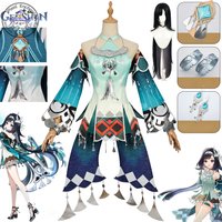 Game Genshin Impact Lan Yan Cosplay Costume Anime New Skin Dress with Wig for Women Halloween Party Suit Comic Con Anime Clothes