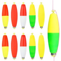 10Pcs Weighted Fishing Floats catfish Slip Bobbers Peg Float Strike Indicator Corks for Walleye Fly Fishing Buoy Catfishing rig