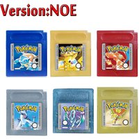 NOE Version Pokemon Blau Gelb Goldene Kristall Rot Silberne Game Cartridge High Quality with for GBC