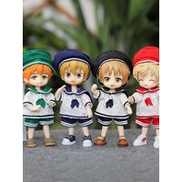 Ob11 Doll Sailor Clothes Uniform Set Doll Navy Suit Doll Hat Shirt Shorts For P9, 1/12 Bjd, Cu-Poche,Gsc, Molly Doll