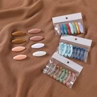 8pcs/set New Solid Color Plastic Brooch Needle Elegantly Hijab Brooch Fix Scarf Safety Pin Scarf Accessory