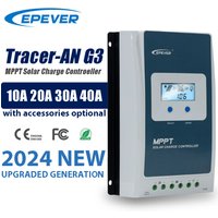 EPEVER MPPT 40A 30A 20A 10A Solar Charge Controller 12V 24V Auto PV Panels Regulator Solar Battery Charger Upgraded TracerANG3