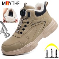 Work Safety Shoes Men Anti-smash Anti-puncture Work Sneakers Steel Toe Shoes Light Comfort Security Boots Indestructible Shoes
