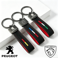 Creative Men Women Keychain Key Rings for Peugeot 108 206 207 208 301 307 3008 407 408 508 4008 5008 Car Logo Key Chains Holder