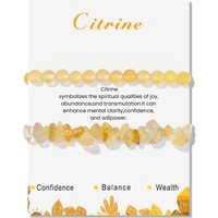 2Pcs/Set Citrines Stone Bracelet Irregular Gravel Chip Stone Amethysts Turquoises Gem Stretch Bangle Wristband Jewelry Gift