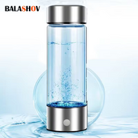 Tasse d'eau riche en hydrogène de 420ml, bouteille électrique générateur d'eau riche en hydrogène, filtre de qualité en titane, loniseur antioxydant Portable