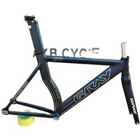 AliExpress NONE GRAY Single Speed Track Bike Framework Fixed Gear Bike Frameset 47/51/55cm Aluminum Alloy Frames 700C Racing Bicycles Wheelset