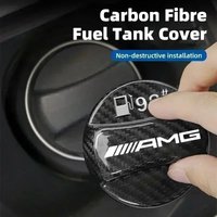 Real Carbon Fiber Gas Fuel Tank Cover Oil Filler Dustproof Cap For Mercedes Benz AMG A C E S Class W201 W210 W108 W204 W205 W203