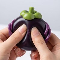 Simulated Mangosteen Fun Toy Slow Rising Anxiety Stress Relief Fruit Fidget Toy New Stress Ball Toy Birthday Holiday Gift