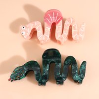 1PC funny bug fun hair clip personalized vinegar hair clip creative green snake pink bug anti slip durable large clip