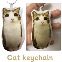 Cat Voice Keychain With Sound Funny Cute Rotating Plush Cartoon Bag Pendant Portable Backpack Decor Gift