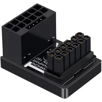 Male To Female 180 Degree Turn Connector 12VHPWR 12+4 16Pin 600W Power Supply Adapter PCIe5.0 Graphics Card ATX3.0 Power Adapter