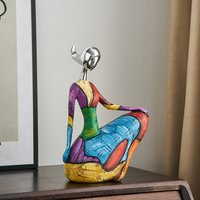 Oil Painting Women, Resin Crafts, Abstract High-End Living Room Wine Cabinet Decorations, Home TV Cabinet Ornaments