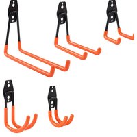 AliExpress Heavy Duty Metal Hook Garage Organizer Wall Mount Bicycle Hanger Hooks Wall Mount Anti-slip Storage Hook For Ladders Garden Tool