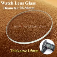 Flat Tempered Round Watch Glass Thickness 1.5mm Diameter 28-38mm Smart Watch Replacement Lens Glass Watch Repair Tools