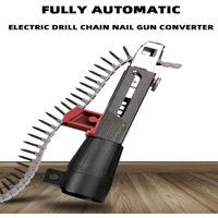 One set of rechargeable self-tapping screwdriver, chain screw gun head, automatic nail gun,electric batch woodworking decoration