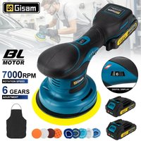 Gisam Brushelss Car Polisher 6 Gears Cordless Electric Polishing Machine Metal Waxing Wood Grinding For Maktita 18v Battery Pin