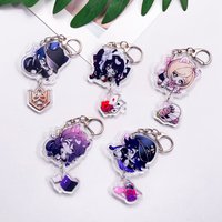1/5Pcs Anime Characters Danganronpa Acrylic Car Keychain Accessories Cute Bag Charm Backpack Pendant Key Ring Gifts For Friends