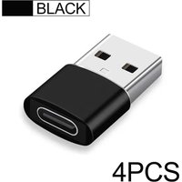 4Pcs USB To Type C OTG Adapter USB USB-C Male To Micro USB Type-c Female Converter For Macbook Samsung S20 USBC OTG Connector
