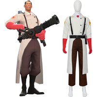 IN STOCK Team Fortress 2 The Medic Dr. Ludwig Uniform Outfit Cosplay Costume Halloween Theme Party