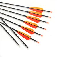 28-31in Pure Carbon Arrow ID 4.2mm Spine250 300 400 500 600 700 800 900 1000 with 4" Turkey Feather Arrows recurve compound bow