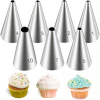 12Pcs/Set Round Hole Cakes Icing Piping Nozzle Lines Cupcake Decorating Cake Small Tips,for Baking Cookies Puff Cream pastry