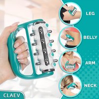 Multifunctional Handheld Cellulite Massager Deep Tissue Roller for Legs Arms Belly Neck Portable Full-Body Muscle Relief Tool
