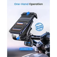 AliExpress NONE 2026 Dual Anti-Shake Motorcycle Phone Mount for iPhone & Samsung – Vibration-Resistant Handlebar Mount for Outdoor Bike Riding