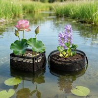 4pcs large Capacity Water Planter pond planting bags Mesh aquatic plant planting baskets Pond Basket Nursery Plant Bags