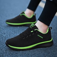 Baskets légères en maille coordonnante pour hommes, chaussures de sport décontractées, chaussures de marche plates, chaussures respirantes, grande taille