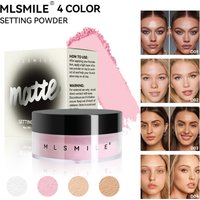 4 Colors Matte Loose Powder Face Whitening Skin Finish Transparent Pink Nude Mineral Makeup Cosmetic Foundation Setting Powder